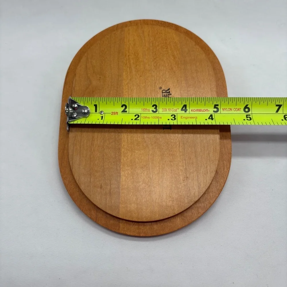 Longaberger Woodcrafts Oval Wooden Lid with Natural Knob Lid Only 8